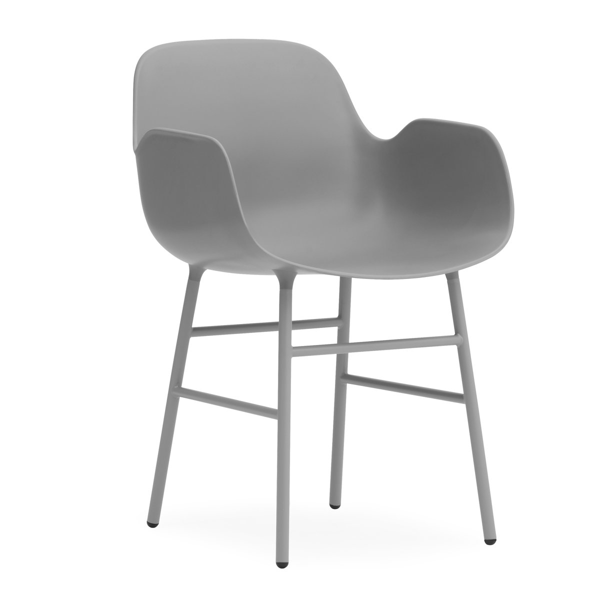 Normann Copenhagen Form karmstol metallbein Grå