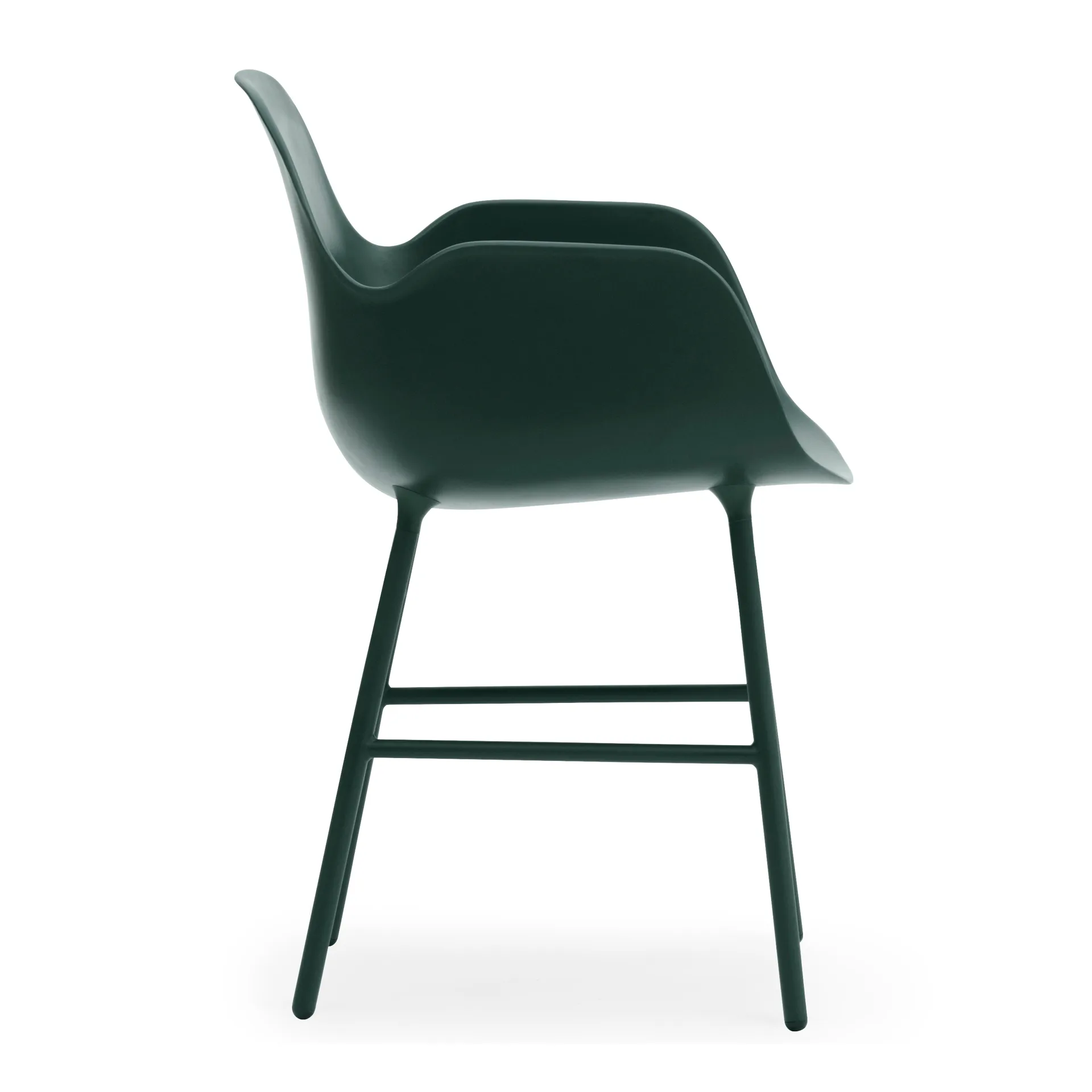 Form karmstol metallbein, Grønn Normann Copenhagen