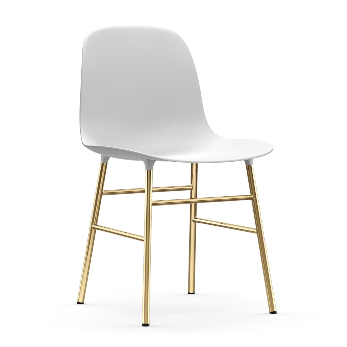 Normann Copenhagen Form stol messingsbein Hvit