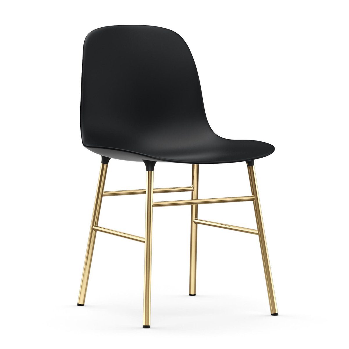 Normann Copenhagen Form stol messingsbein Svart