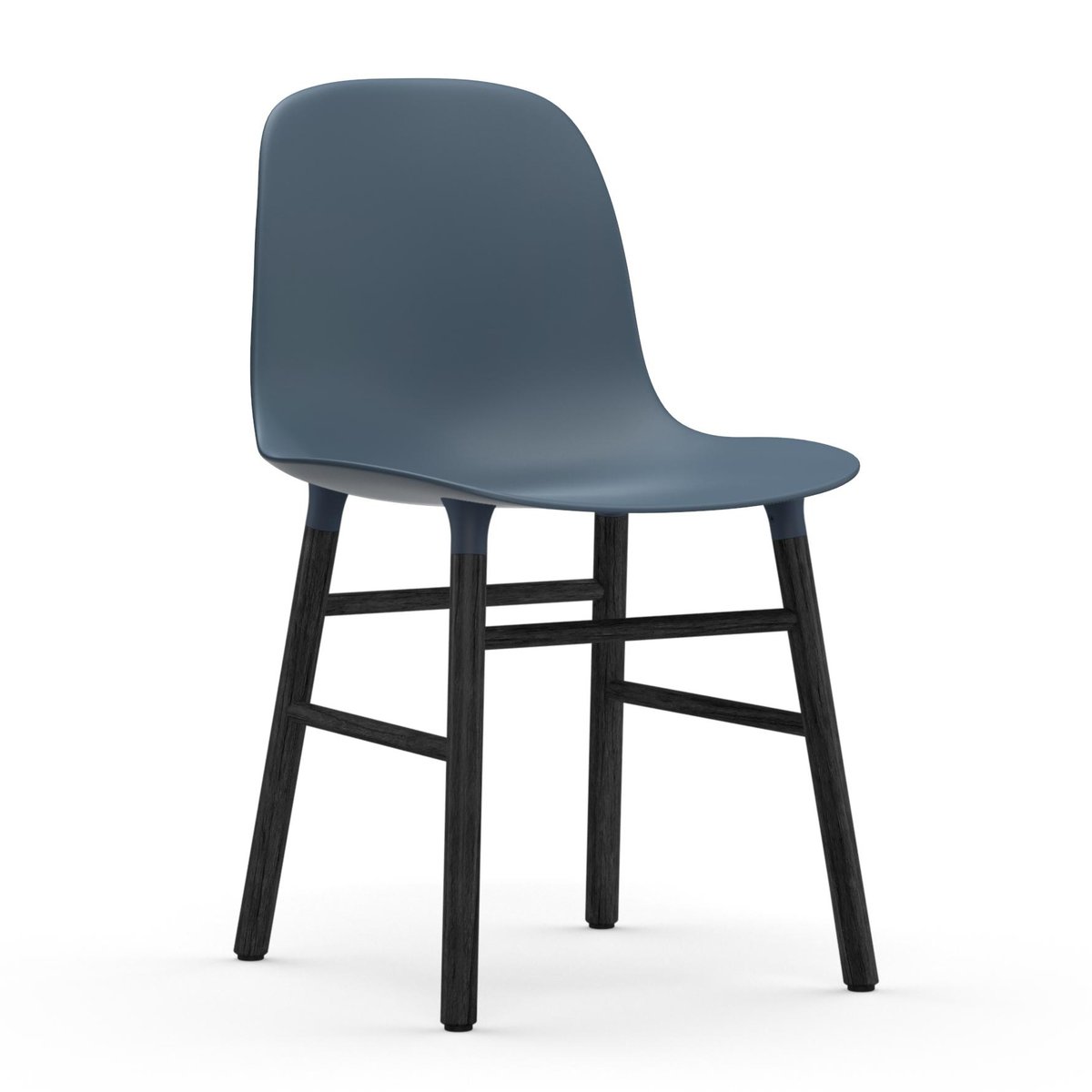 Normann Copenhagen Form stol svart bein Blå