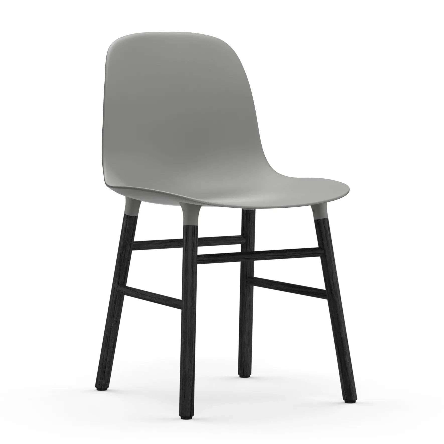 Form stol svart bein, Grå Normann Copenhagen