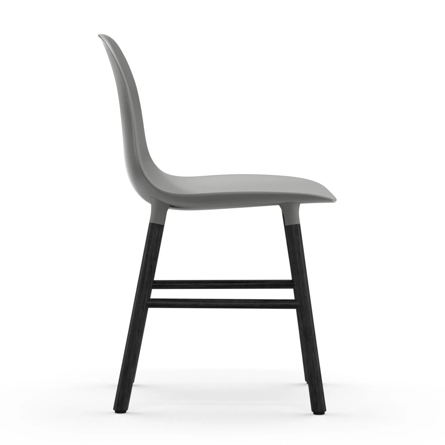 Form stol svart bein, Grå Normann Copenhagen