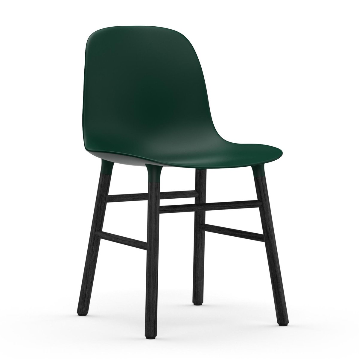 Normann Copenhagen Form stol svart bein Grønn