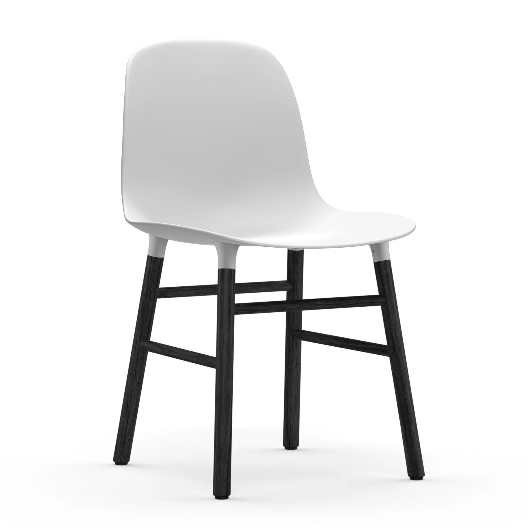 Form stol svart bein, Hvit Normann Copenhagen
