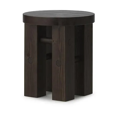 Normann Copenhagen - Fyr Stool - Dark Brown - Krakker - Yuchen Wu - Brun - Tre