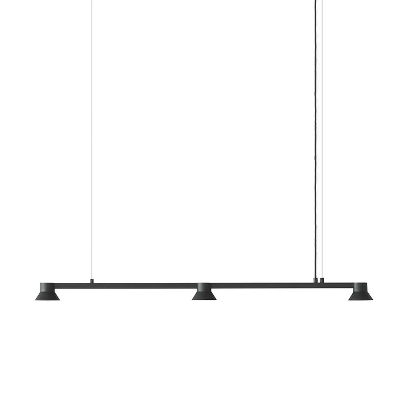 Hat taklampe lineær liten Black