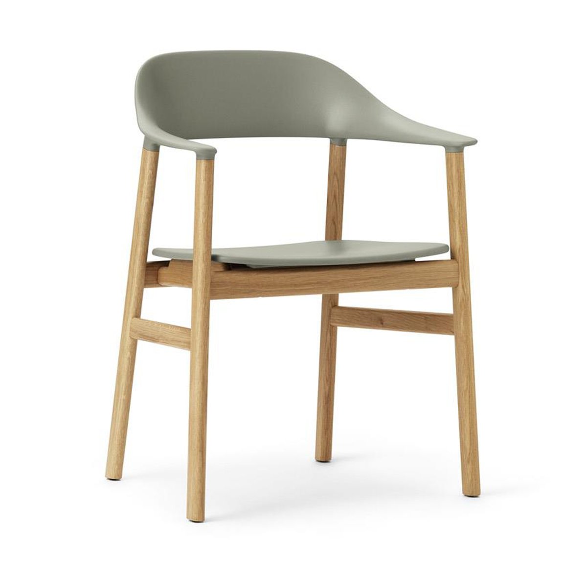Normann Copenhagen Herit karmstol eik Dusty Green