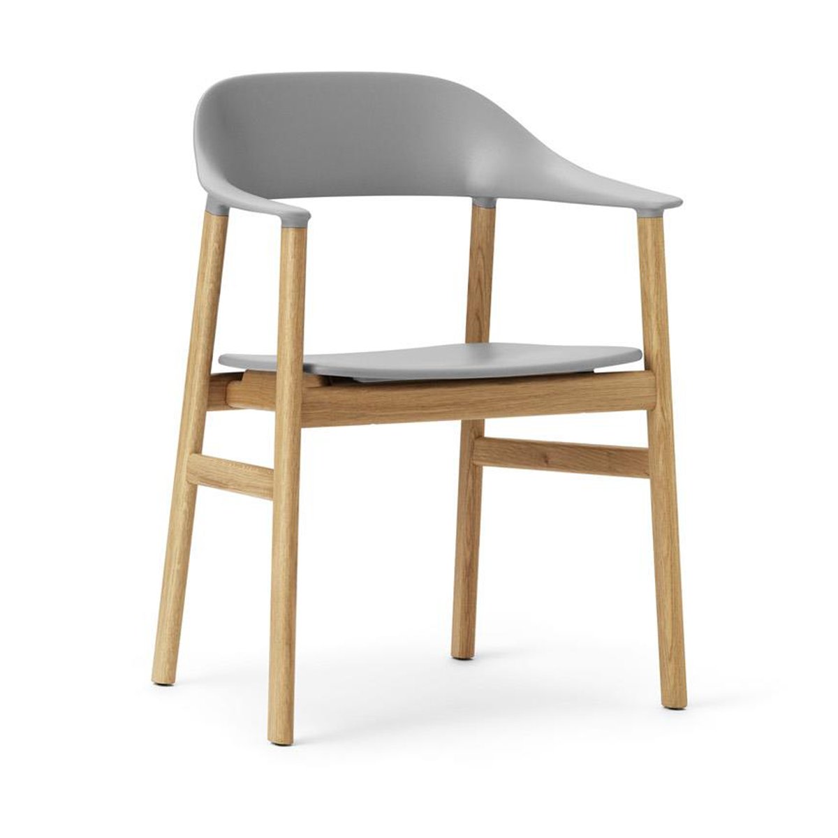 Normann Copenhagen - Herit Armchair Oak Grey - Spisestoler - Simon Legald - Grå - Tre/Plast