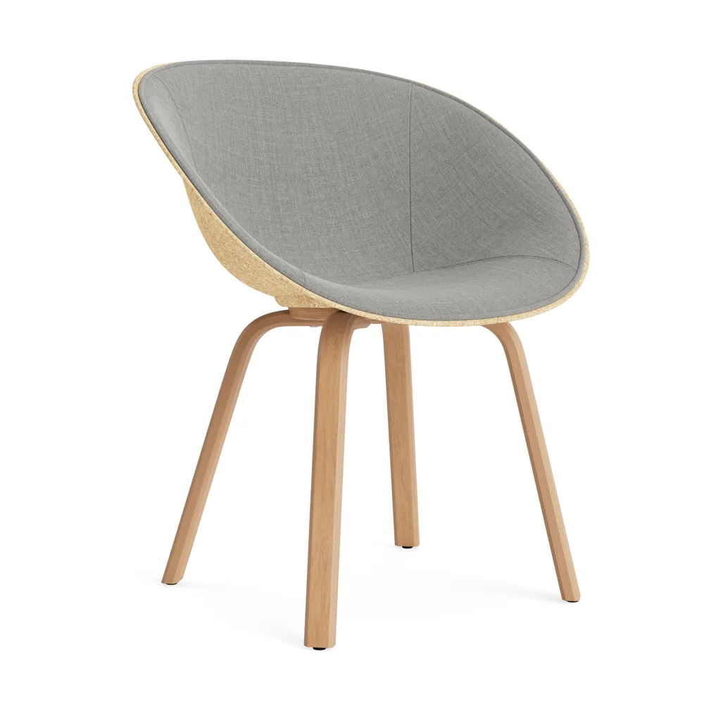 Mat Armchair karmstol  fremsidepolstring, Remix 133-hemp-beech Normann Copenhagen