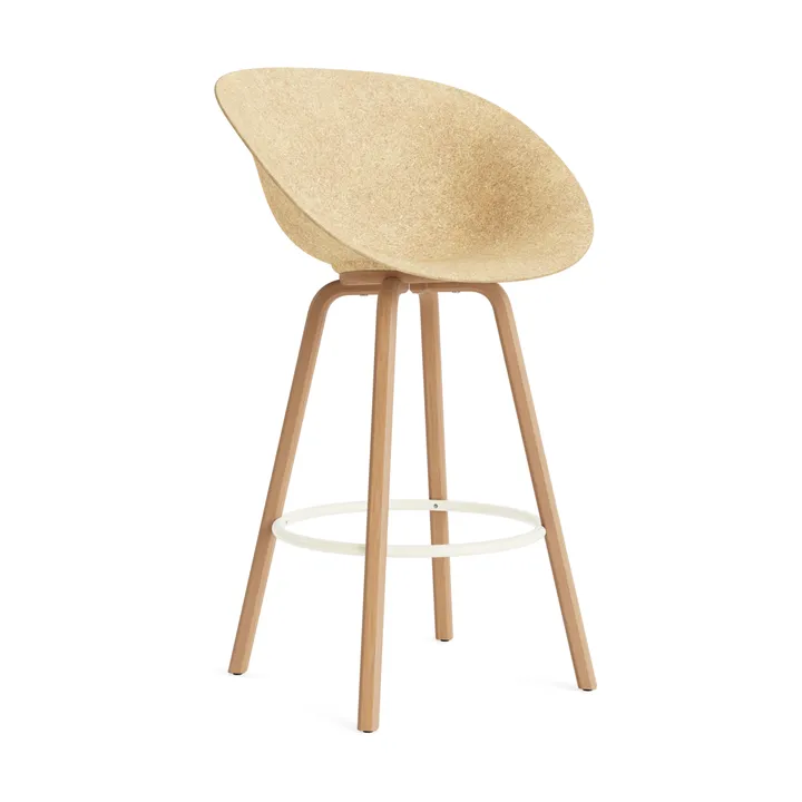 Mat Bar Armchair karmstol 75 cm - Hemp-beech-cream steel - Normann Copenhagen
