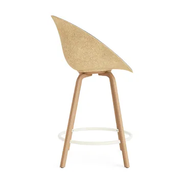Mat Bar Armchair karmstol  fremsidepolstring 65 cm - Remix 133-hemp-beech-cream steel - Normann Copenhagen