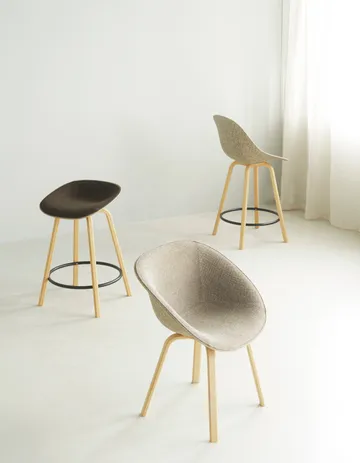 Mat Bar Chair barstol 65 cm - Hemp-beech-black steel - Normann Copenhagen