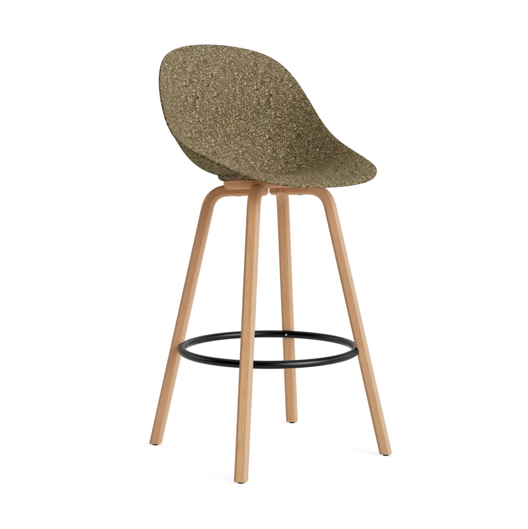 Mat Bar Chair barstol 75 cm, Seaweed-beech-black steel Normann Copenhagen