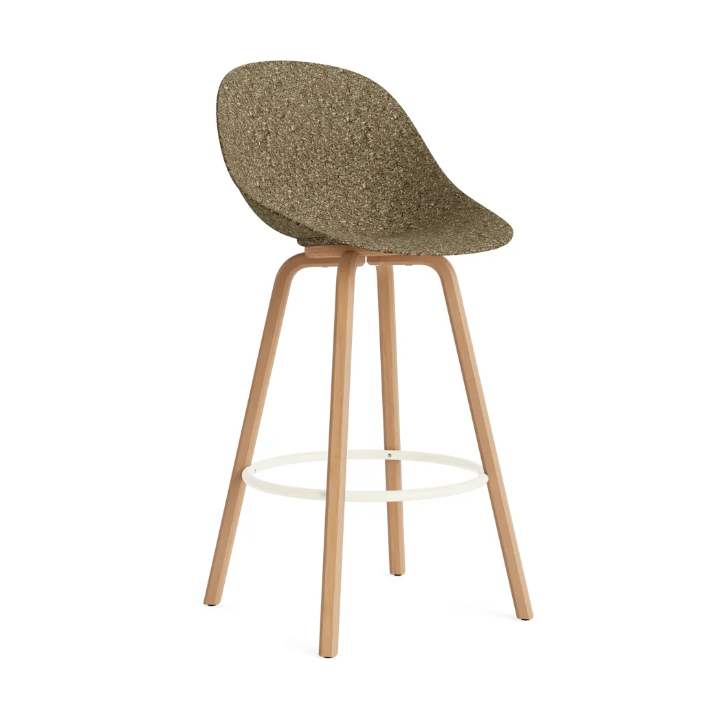 Mat Bar Chair barstol 75 cm, Seaweed-beech-cream steel Normann Copenhagen