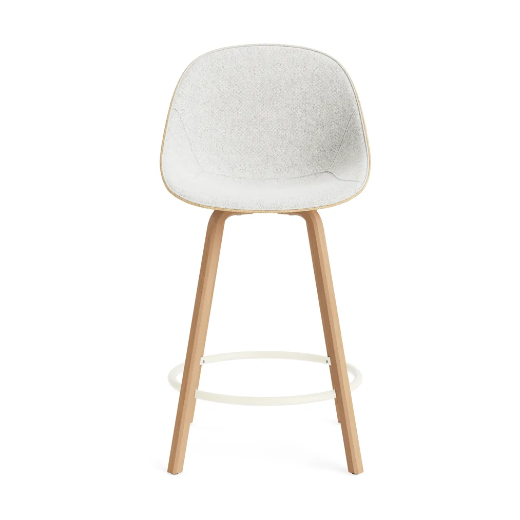 Mat Bar Chair barstol  fremsidepolstring 65 cm, Hallingdal 110-hemp-beech-cream steel Normann Copenhagen
