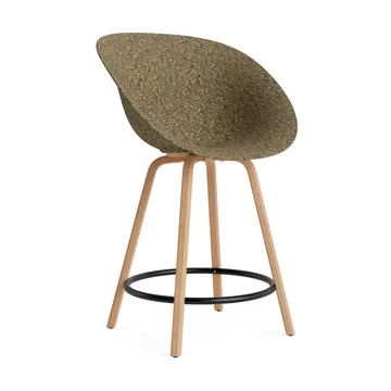 Mat barstol 65 cm - Seaweed-beech-black steel - Normann Copenhagen