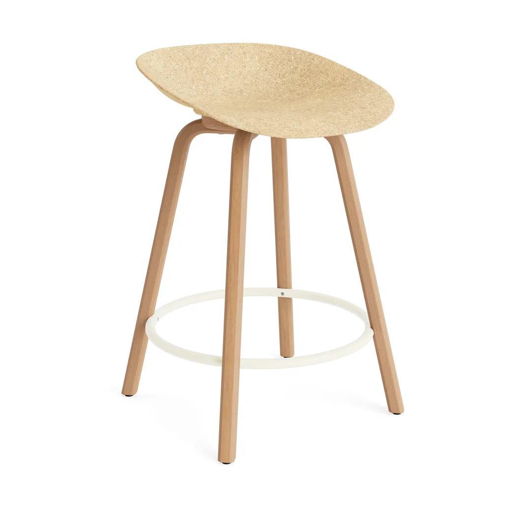 Mat Barstool barstol 65 cm, Hemp-beech-cream steel Normann Copenhagen