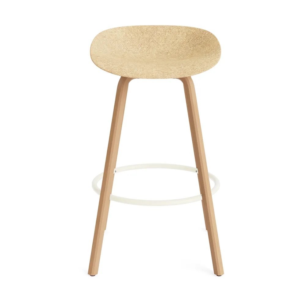 Mat Barstool barstol 75 cm, Hemp-beech-cream steel Normann Copenhagen