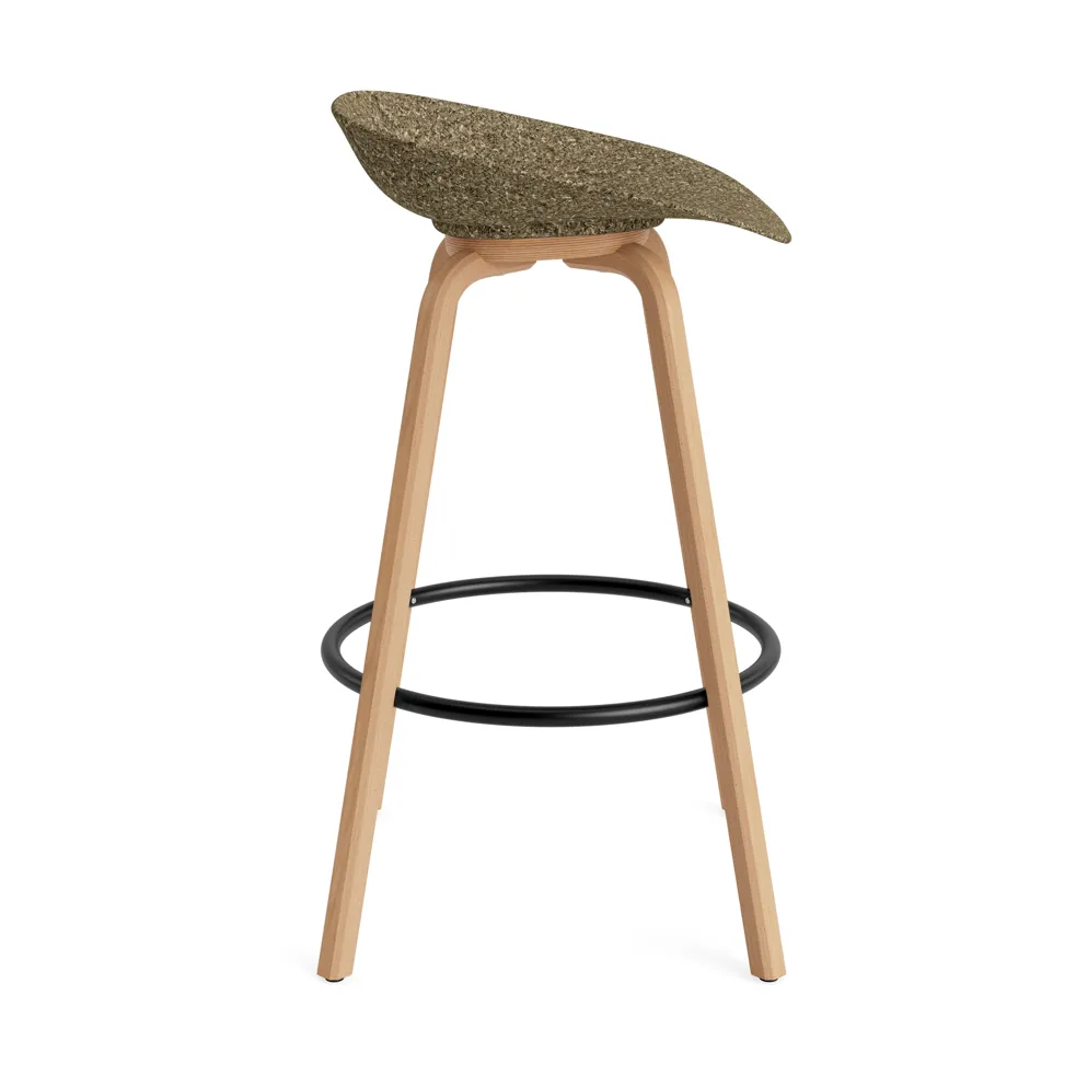 Mat Barstool barstol 75 cm, Seaweed-beech-black steel Normann Copenhagen