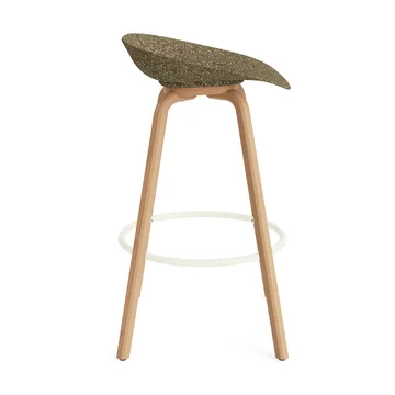 Mat Barstool barstol 75 cm - Seaweed-beech-cream steel - Normann Copenhagen