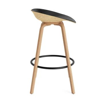 Mat Barstool barstol  fremsidepolstring 75 cm - Ultra 41599-hemp-beech-black steel - Normann Copenhagen