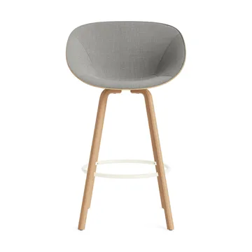 Mat karmstol  fremsidepolstring 75 cm - Remix 133-hemp-beech-cream steel - Normann Copenhagen