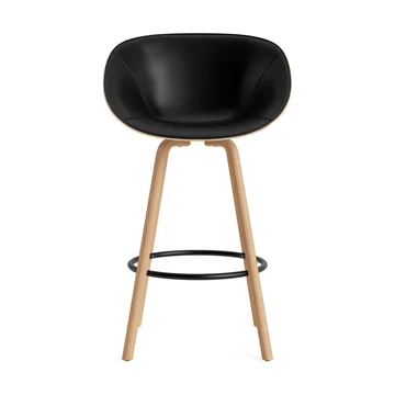 Mat karmstol  fremsidepolstring 75 cm - Ultra 41599-hemp-beech-black steel - Normann Copenhagen