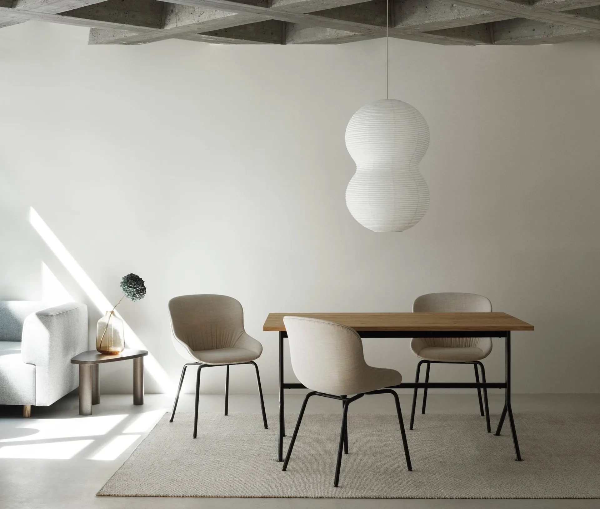 Puff Twist lampe 50 x 90 cm, Hvit Normann Copenhagen