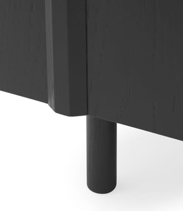 Rib sideboard 45 x 159 cm - Soft Black - Normann Copenhagen