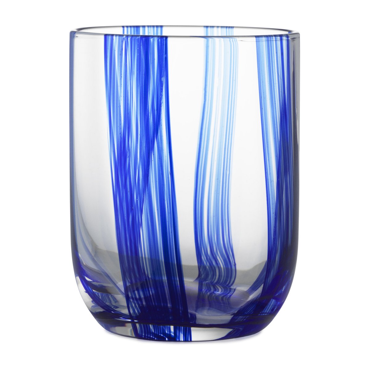 Normann Copenhagen - Stripe Glass, 39 cl - Blue Stripes - Drikkeglass - Blå