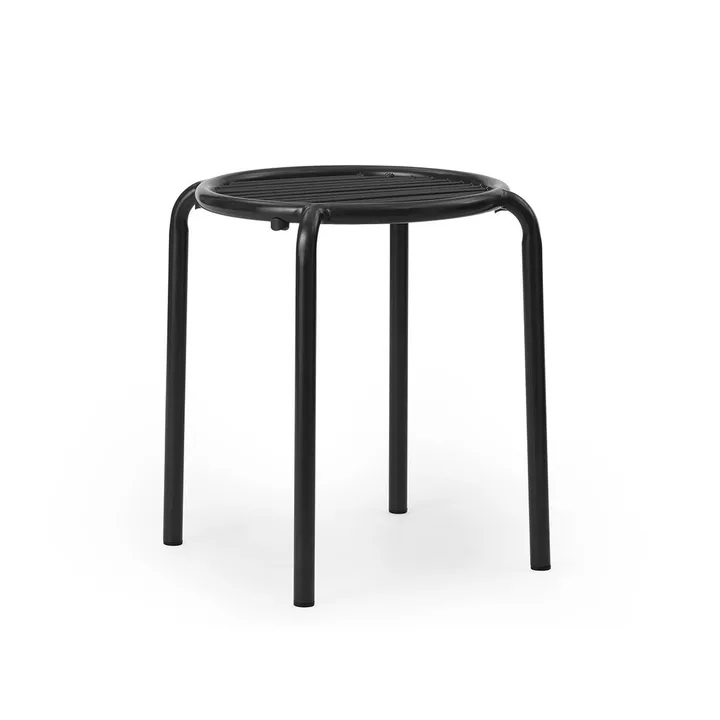 Vig rund krakk - Svart, Ø41x46 cm - Normann Copenhagen