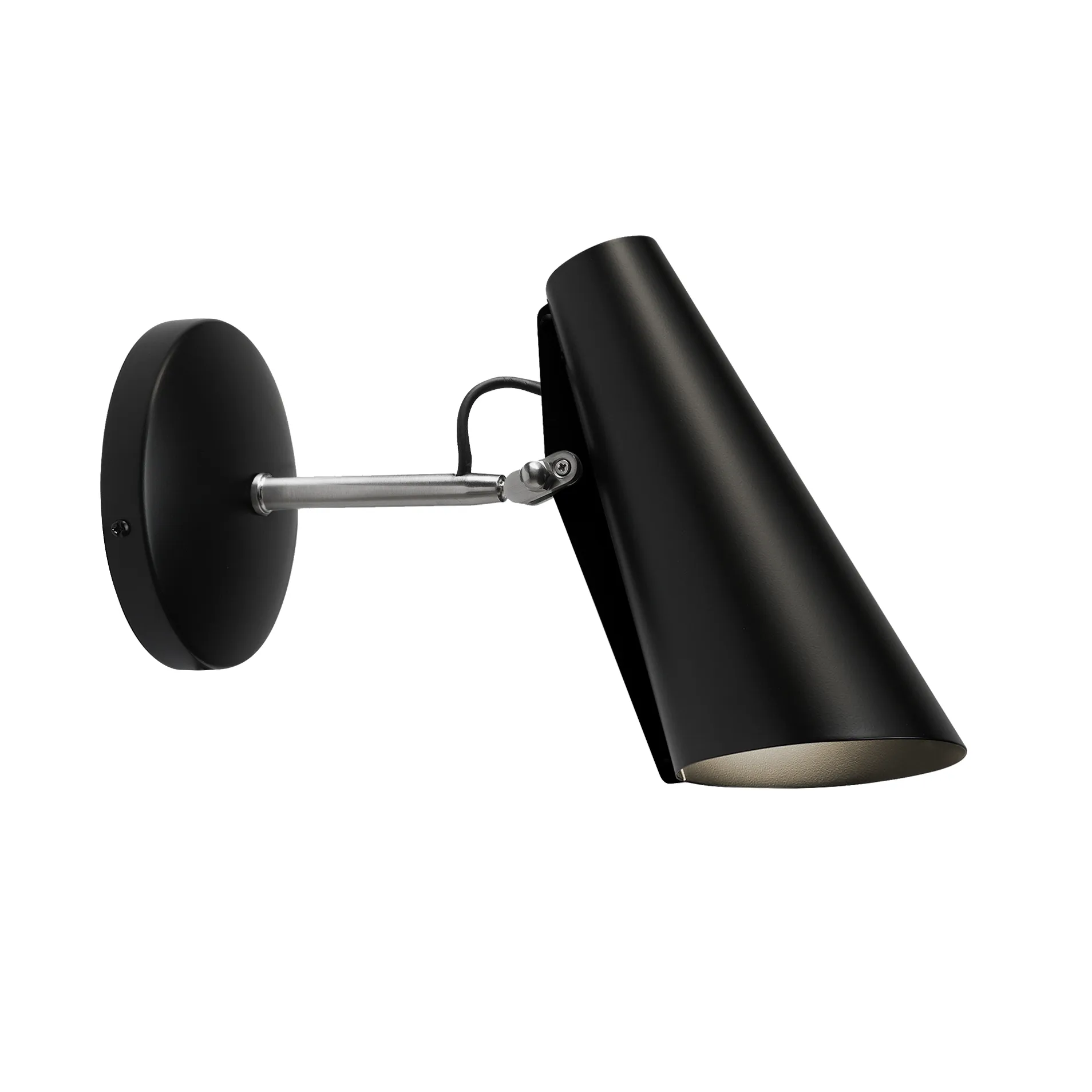 Birdy vegglampe kort, Black-steel Northern