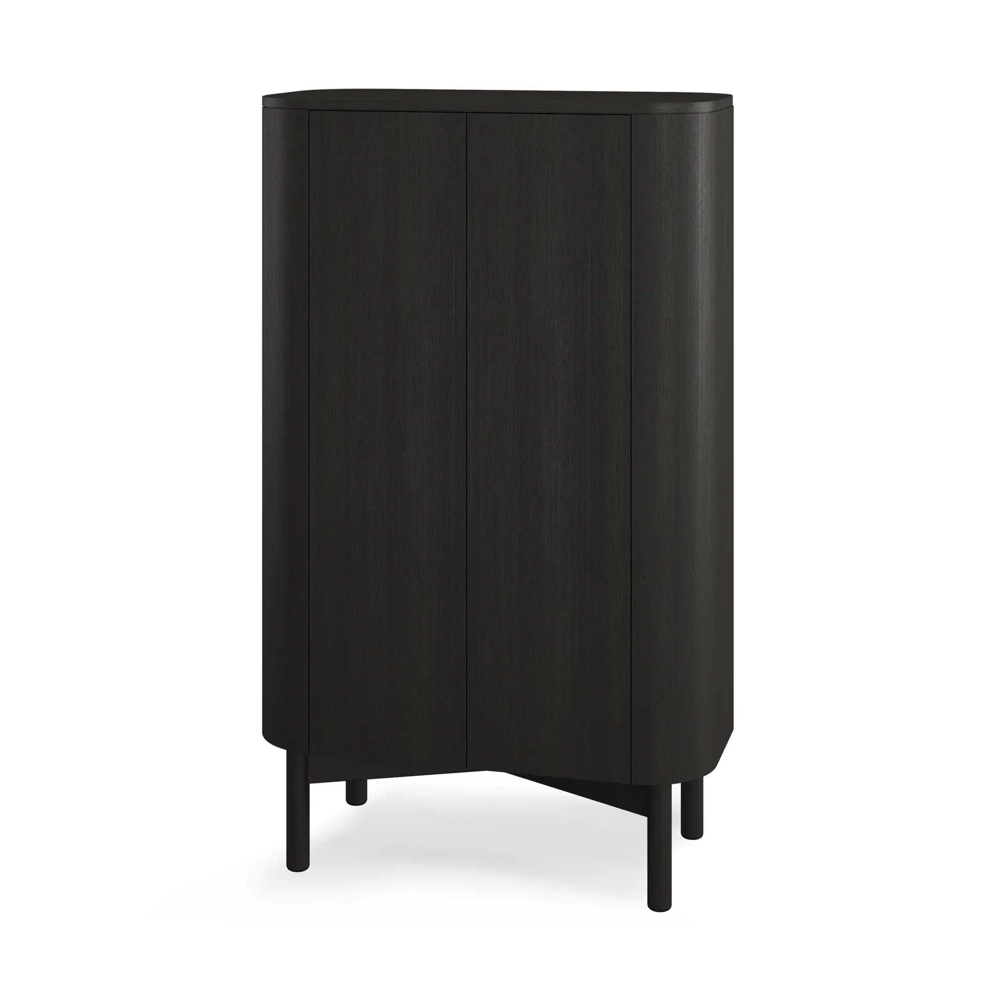 Loud tall skap 143 cm, Black painted oak Northern