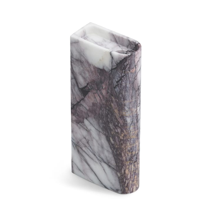 Monolith lysholder tall, Mixed white marble Northern