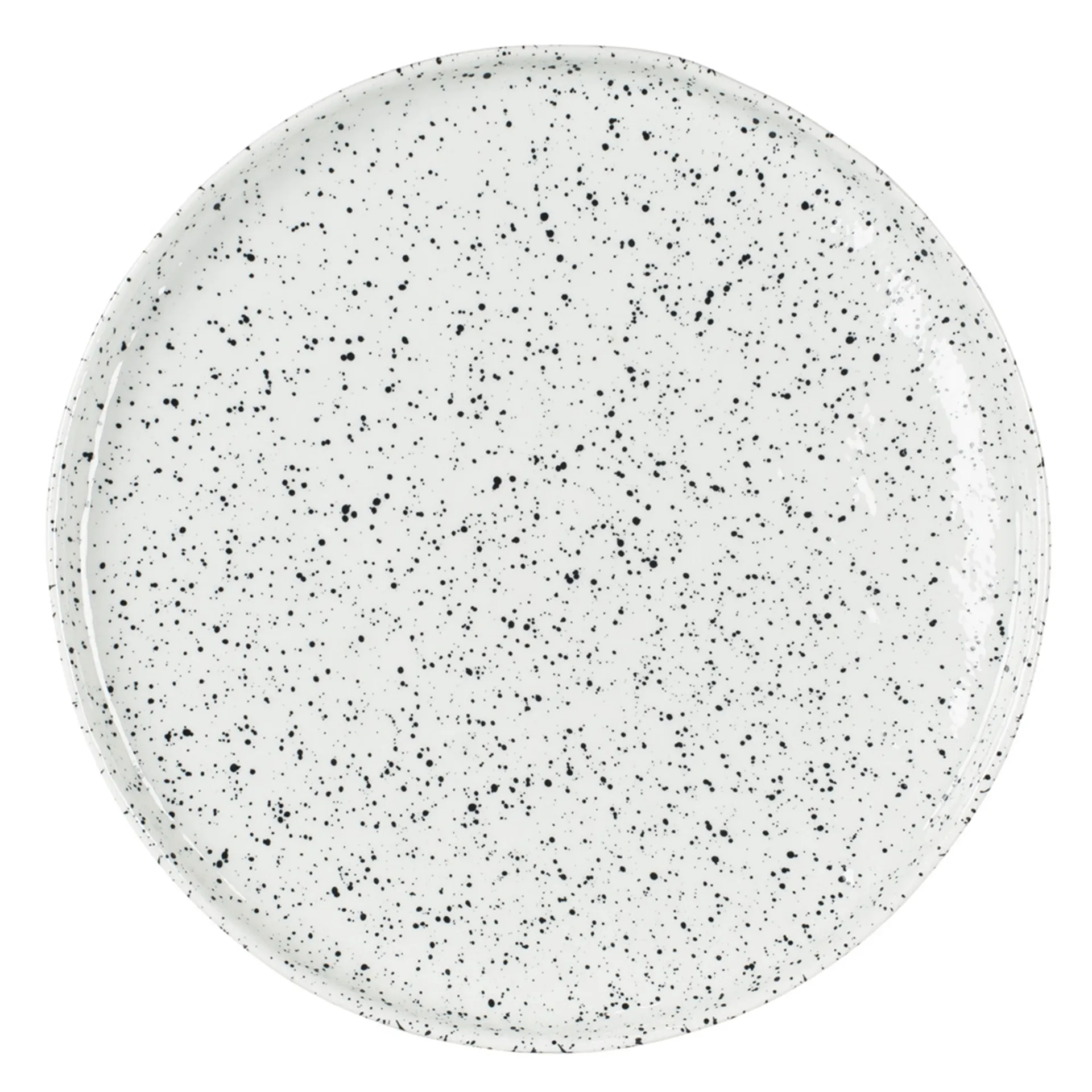 Poppi tallerken 21 cm, hvit-svart Olsson & Jensen
