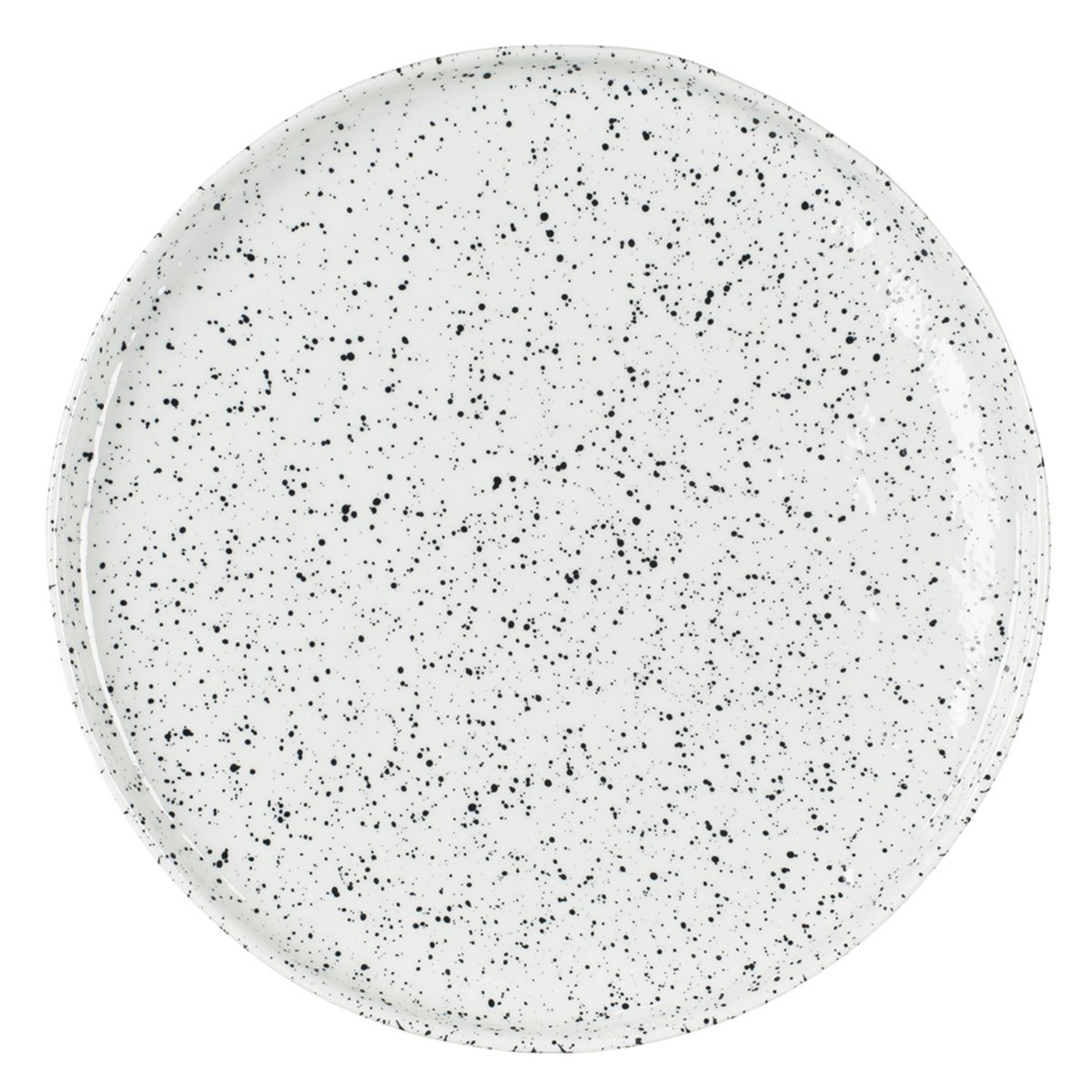 Olsson & Jensen Poppi tallerken 21 cm hvit-svart