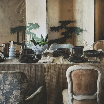 Yuki middagstallerken - Brun-svart - Olsson & Jensen