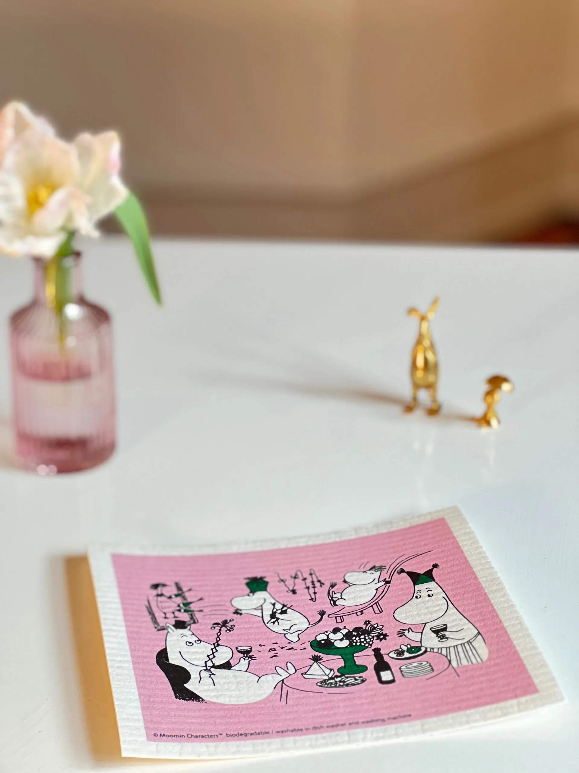 Moomin 80 oppvaskklut 17x20 cm, Rosa Opto Design