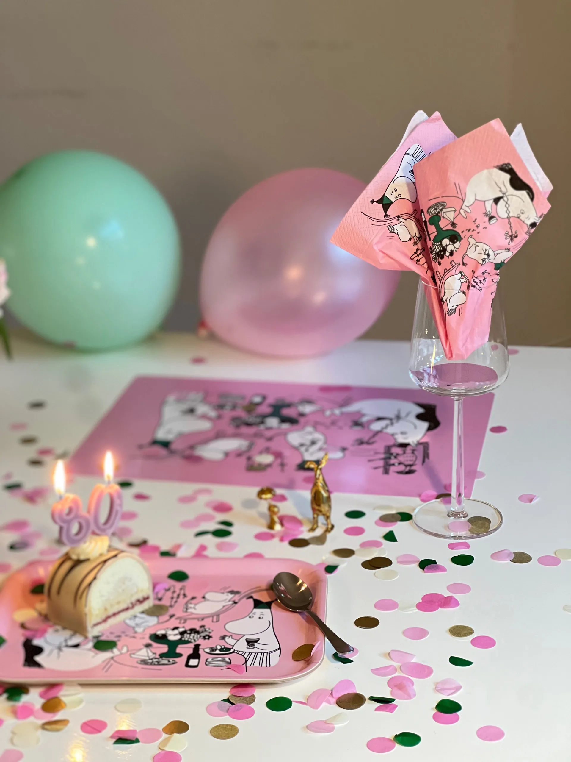 Moomin 80 papirservietter 20-pakning, Rosa Opto Design