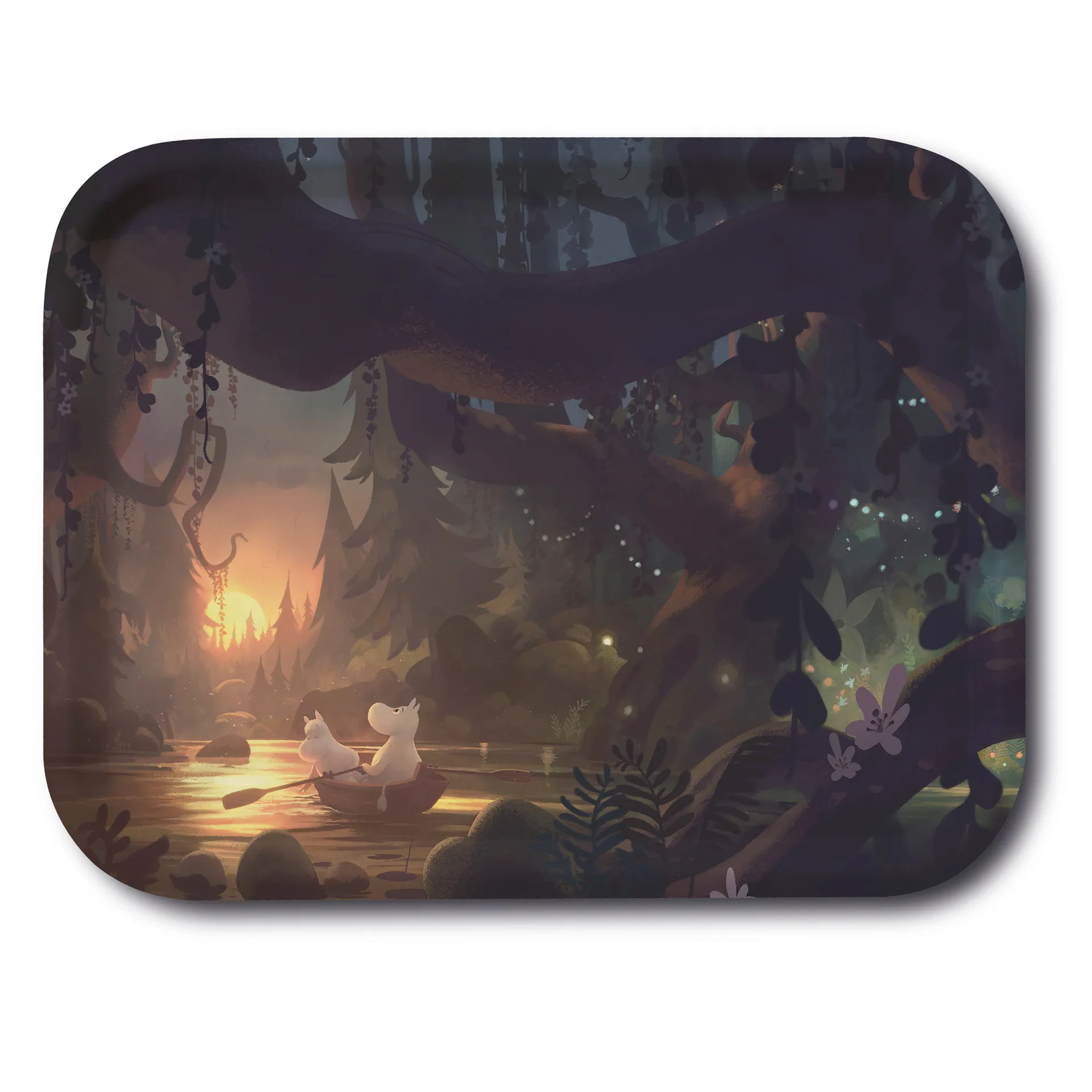 Moomin TV-Series brett 27x20 cm, Moomin in the forest Opto Design