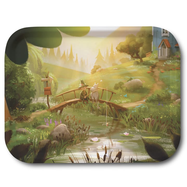 Moomin TV-Series brett 27x20 cm - Moomin & Snufkin bridge - Opto Design