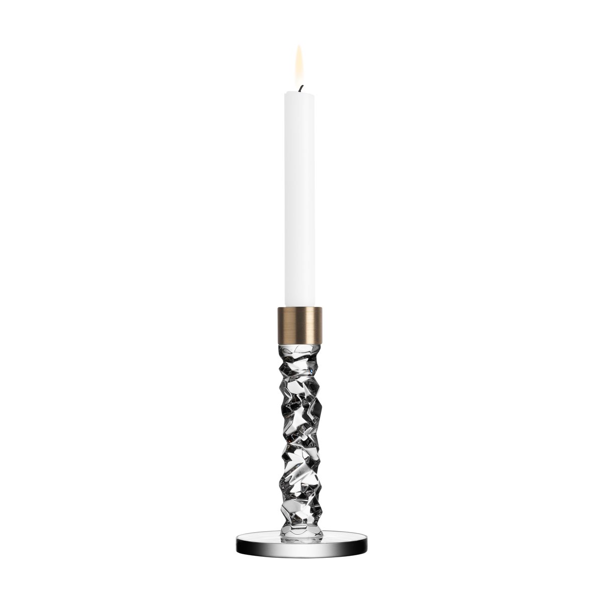 Orrefors - Carat lysestake gull 18 cm