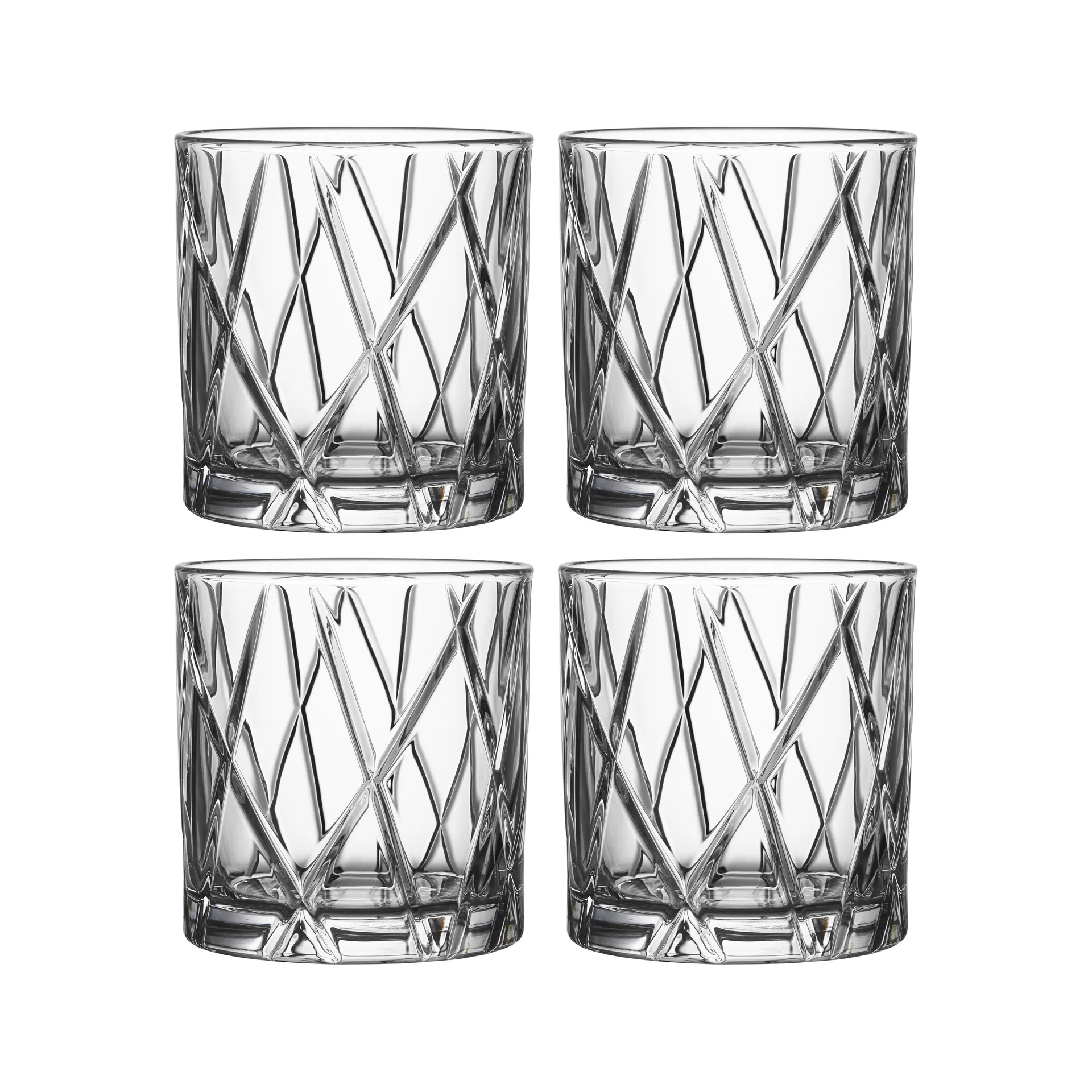 City Double Old Fashioned glass 4-pakk, 34 cl Orrefors