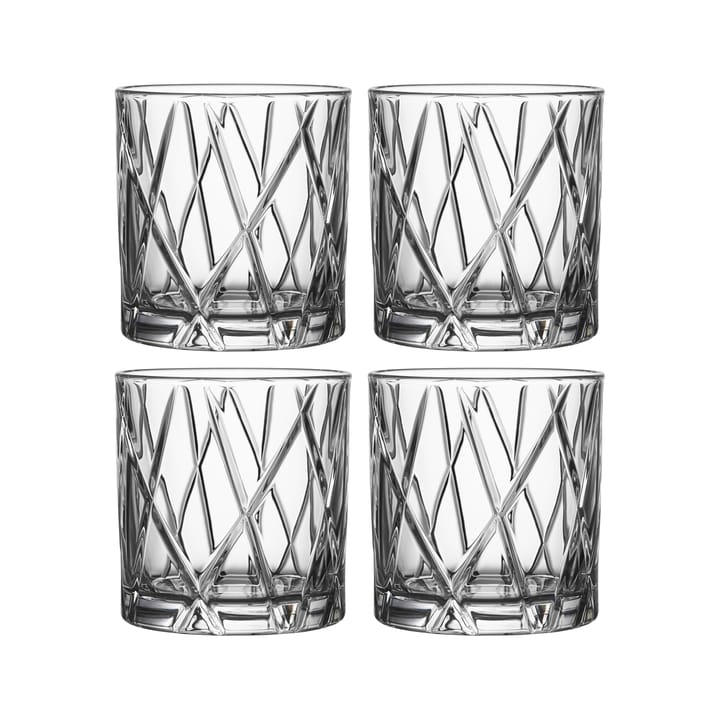 City Double Old Fashioned glass 4-pakk - 34 cl - Orrefors