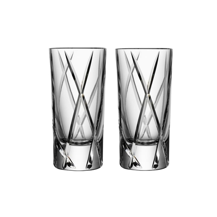 City shotglass, 2-stk. Orrefors