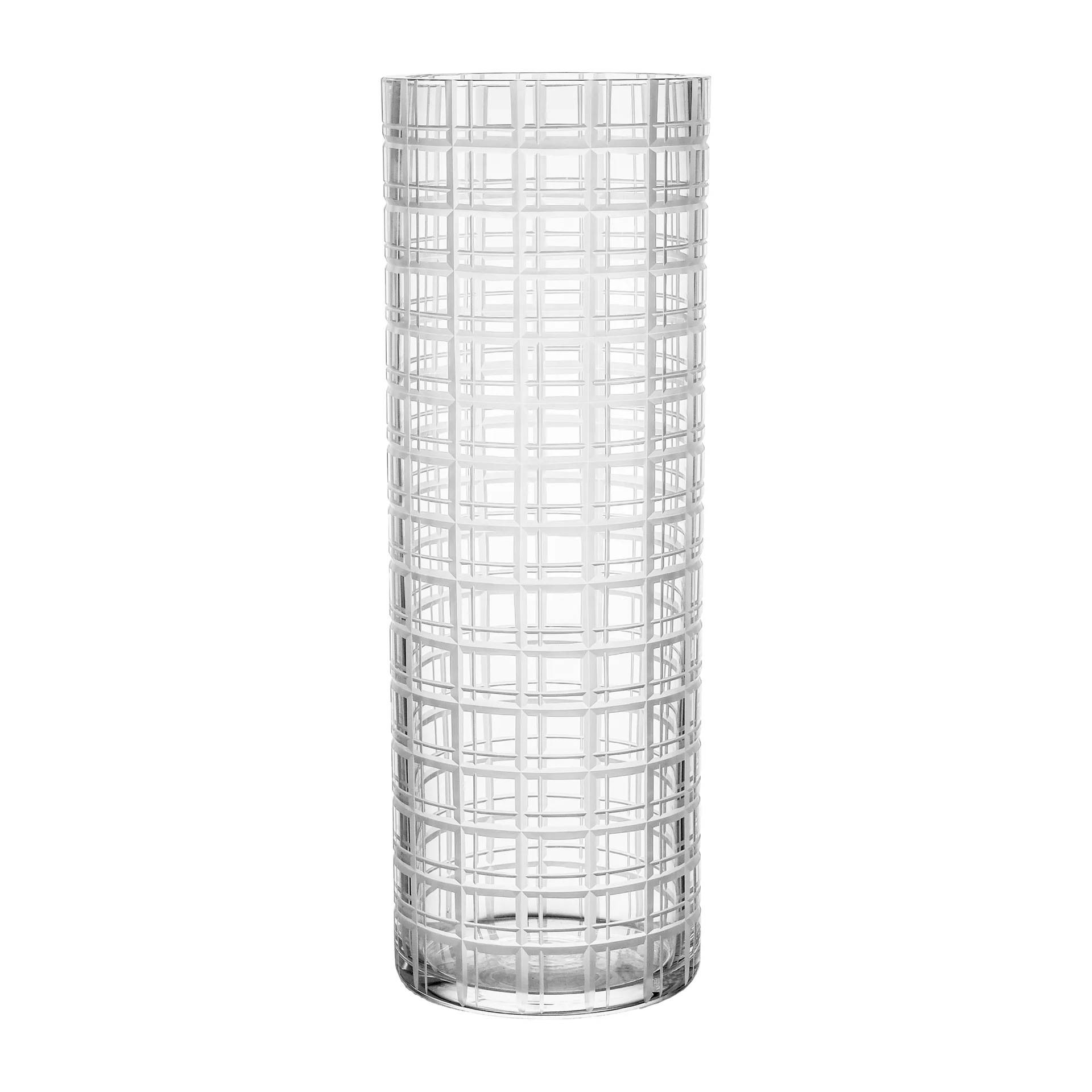 Cut in number vase 33 cm, Rutemønster Orrefors