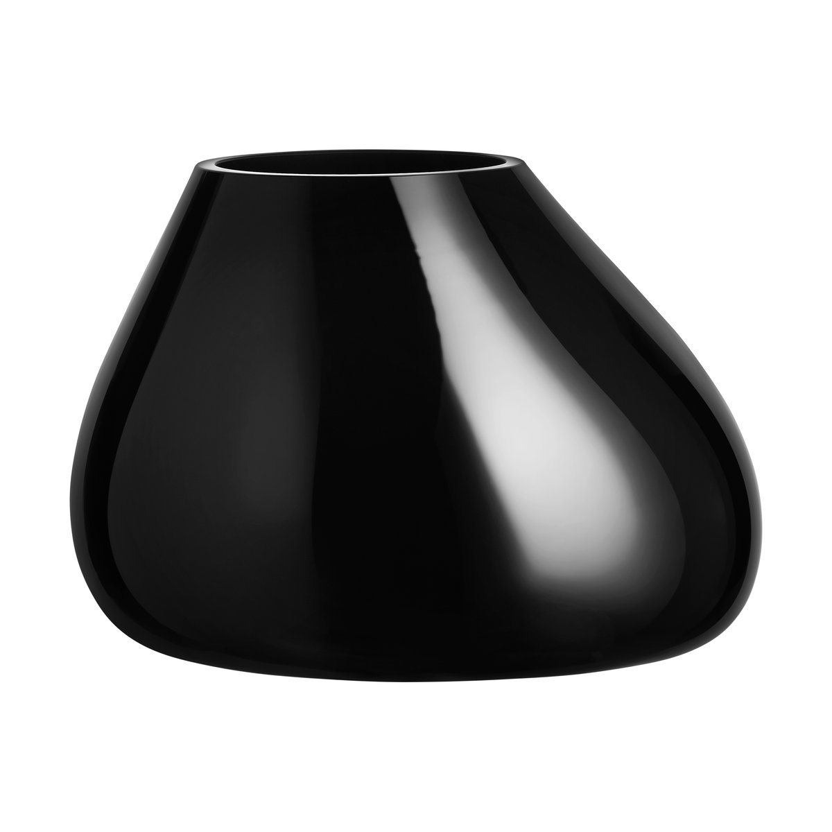 Orrefors Ebon vase 190 mm Sort