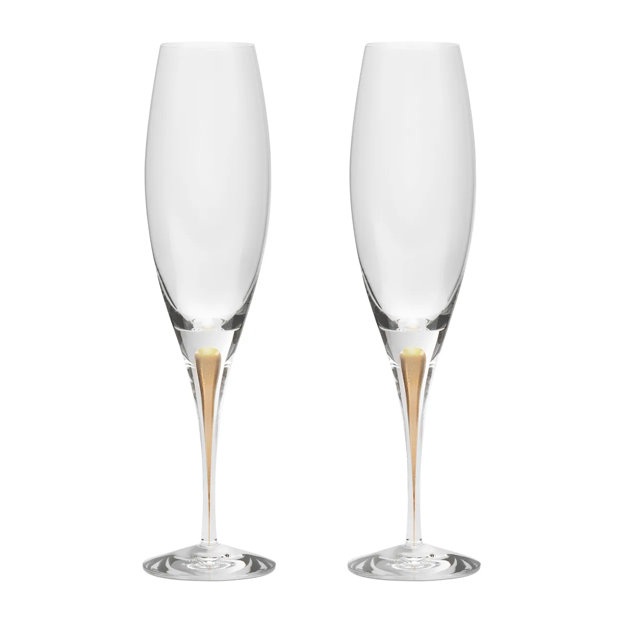 Orrefors Intermezzo champagneglass 26 cl 2-pakning Gull
