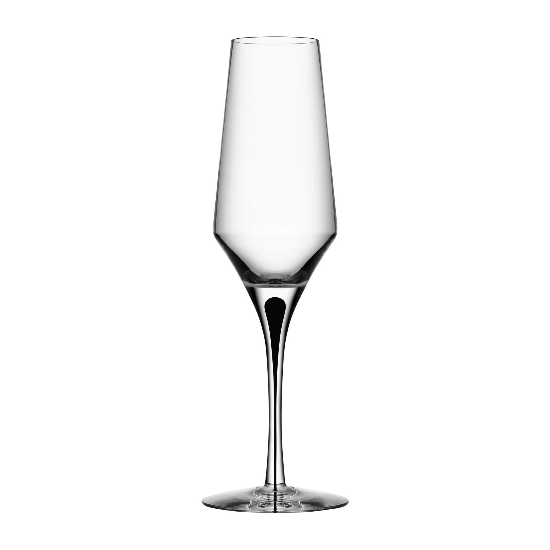 Metropol champagneglass 27 cl, Clear/Black Orrefors